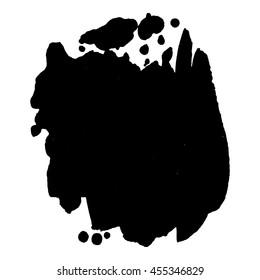 Abstract black ink spot background. Vector illustration. Grunge texture for cards and flyers design. A model for the creation of digital brushes