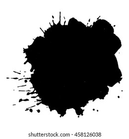 Abstract black ink spot background. Vector illustration. Grunge texture for cards and flyers design. A model for the creation of digital brushes