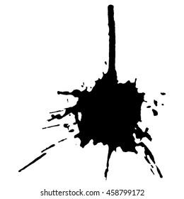 Abstract black ink spot background. Vector illustration. Grunge texture for cards and flyers design. A model for the creation of digital brushes