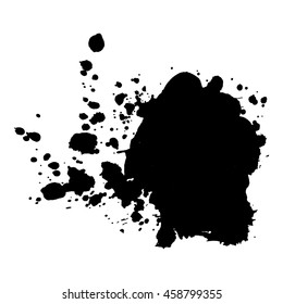 Abstract black ink spot background. Vector illustration. Grunge texture for cards and flyers design. A model for the creation of digital brushes