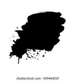 Abstract black ink spot background. Vector illustration. Grunge texture for cards and flyers design. A model for the creation of digital brushes