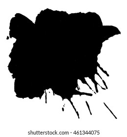 Abstract black ink spot background. Vector illustration. Grunge texture for cards and flyers design. A model for the creation of digital brushes