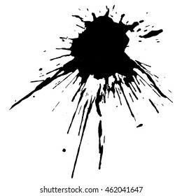 Fondo abstracto de tinta negra. Ilustración vectorial. Grunge textura para el diseño de tarjetas y volantes. Un modelo para la creación de pinceles digitales