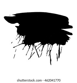 Abstract black ink spot background. Vector illustration. Grunge texture for cards and flyers design. A model for the creation of digital brushes