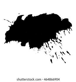 Abstract black ink spot background. Vector illustration. Grunge texture for cards and flyers design. A model for the creation of digital brushes