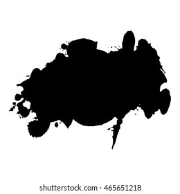 Abstract black ink spot background. Vector illustration. Grunge texture for cards and flyers design. A model for the creation of digital brushes