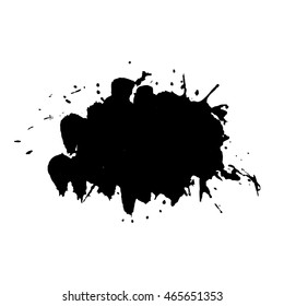 Abstract black ink spot background. Vector illustration. Grunge texture for cards and flyers design. A model for the creation of digital brushes
