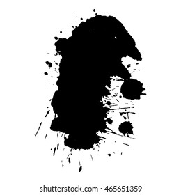 Abstract black ink spot background. Vector illustration. Grunge texture for cards and flyers design. A model for the creation of digital brushes