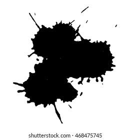 Abstract black ink spot background. Vector illustration. Grunge texture for cards and flyers design. A model for the creation of digital brushes