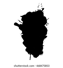 Abstract black ink spot background. Vector illustration. Grunge texture for cards and flyers design. A model for the creation of digital brushes