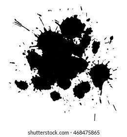 Abstract black ink spot background. Vector illustration. Grunge texture for cards and flyers design. A model for the creation of digital brushes