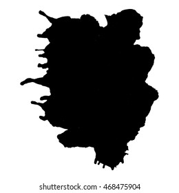 Abstract black ink spot background. Vector illustration. Grunge texture for cards and flyers design. A model for the creation of digital brushes