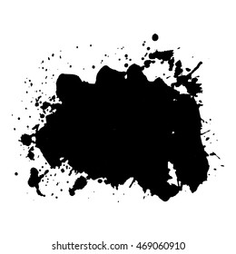 Abstract black ink spot background. Vector illustration. Grunge texture for cards and flyers design. A model for the creation of digital brushes