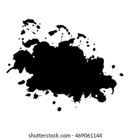 Abstract black ink spot background. Vector illustration. Grunge texture for cards and flyers design. A model for the creation of digital brushes
