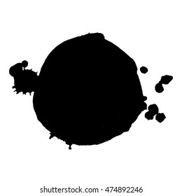 Abstract black ink spot background. Vector illustration. Grunge texture for cards and flyers design. A model for the creation of digital brushes