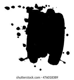 Abstract black ink spot background. Vector illustration. Grunge texture for cards and flyers design. A model for the creation of digital brushes