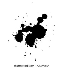 Abstract black ink spot background