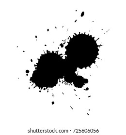 Abstract black ink spot background. vector