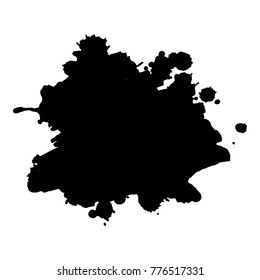 Abstract black ink spot background. Vector illustration. Grunge texture for cards and flyers design. A model for the creation of digital brushes
