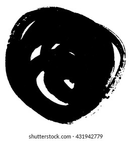 Abstract black ink spot circle background. Vector illustration. Grunge texture for cards and flyers design. A model for the creation of digital brushes