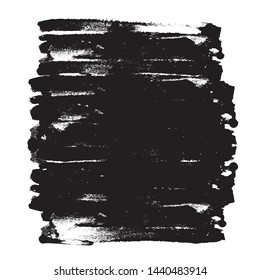 Resumen cuadrado de tinta negra sobre fondo blanco, espacio para texto