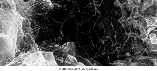 Abstract black ink vector art background for cover design, card, flyer, poster. Hand drawn grunge illustration. Monochrome modern watercolor backdrop. Smoke. Waves. Cracks. Craquelures. Ice. Stone.