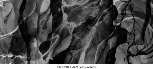 Abstract black ink vector art background for cover design, card, flyer, poster and design interior. Hand drawn grunge dirty textured illustration. Monochrome modern watercolor backdrop.