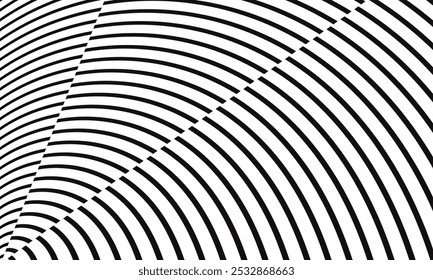 abstract black irregular arc line pattern vector can be used background.