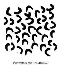líneas irregulares negras abstractas en estilo doodle. para el diseño abstracto de estilo moderno.