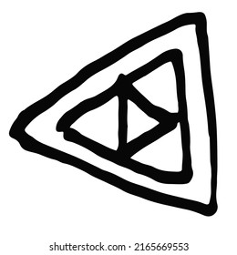 abstract black irregular lines in doodle style. for abstract design in modern style.