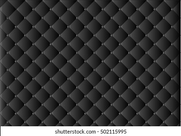 Abstract black leather upholstery luxury design background texture vector illustration.