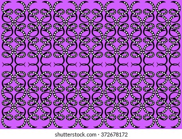 The abstract black and lilac pattern