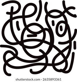 Abstract Black Line Art Background