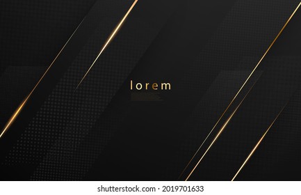 abstract black line arts background luxury white gold Modern