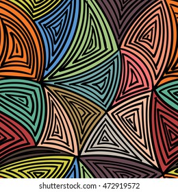 Abstract black line by hand drawing.