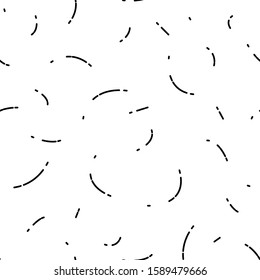 Abstract black line curved stripes seamless. Vector illustration