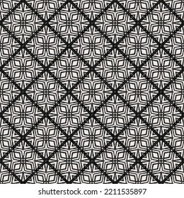abstract black line flower shading seamless pattern background, blossom indian ethnic decorative fashion fabric style.