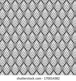 Abstract Black Line Lace Pattern, vector