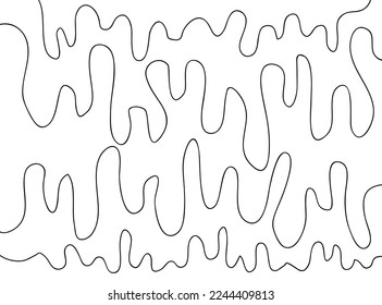 Abstract black line melting texture