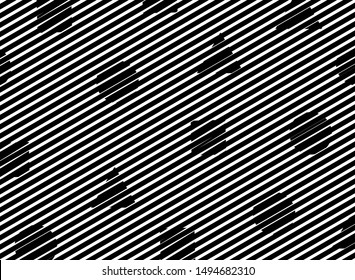 Abstract black line pattern geometric of decoration design background. You can use for black and white pattern design, ad, artwork, print. illustraiton vector eps10