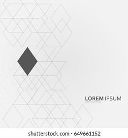 Abstract Black Line Pattern Hexagon. Creative Minimalistic Design.
