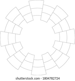 Abstract Black Line Pattern, Vector Line Icon. Isolated on White Background