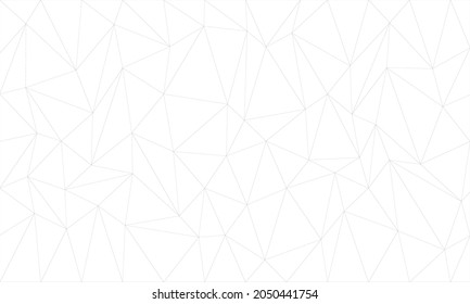 Abstract black line polygon geometric triangle on white vector background illustration.
