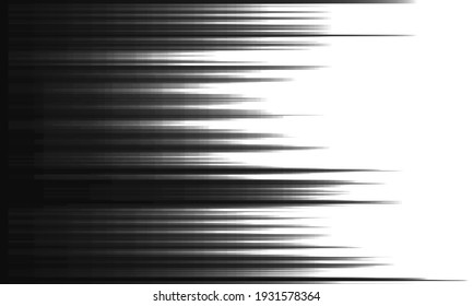 Abstract black line speed on white with blank space background vector illustration.