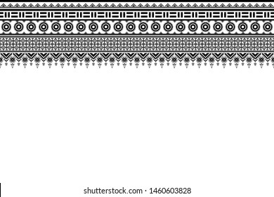 Abstract black line  texture seamless pattern on white background for textile