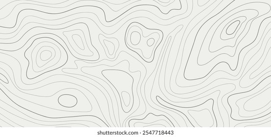 Abstract black line topography map contour with grey background.Vector illustration 