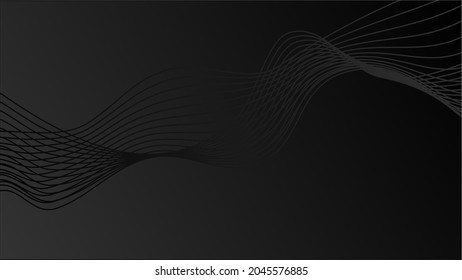 abstract black line wave background for website  print  basis for banners  wallpapers  business cards  brochure  banner  calendar