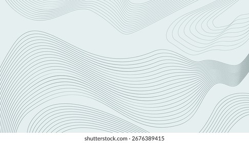Gradiente de onda de linha preta abstrata em fundo branco. elemento de design de onda dinâmica. ilustração de vetor