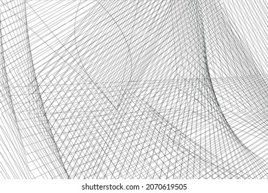 Abstrakte schwarze Linien Hintergrund, kreatives geometrisches dynamisches Muster, Vektordesign-Textur.
