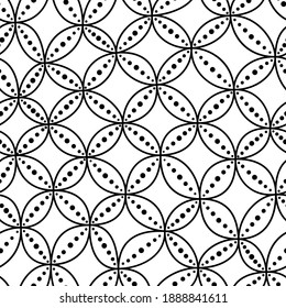 abstrakte schwarze Linien und Punkte auf Weiß. minimalistisches, handgezeichnetes, nahtloses Muster der Vektorgrafik. einfache Farbelemente. perfektes Design für Innendekoration, Stoffdruck